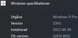 Windows 11 Pro, 23H2