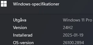 Windows 11 Pro, 24H2