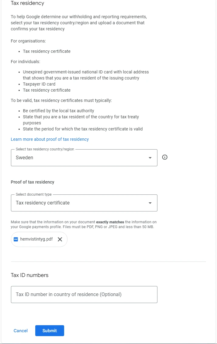 Ireland tax info 2