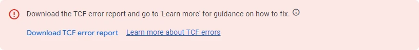 Download TCF error