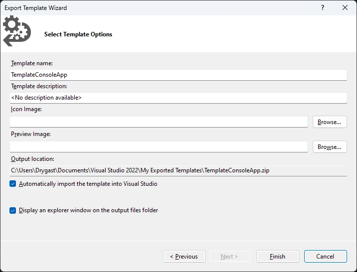 Export Template guide page 2