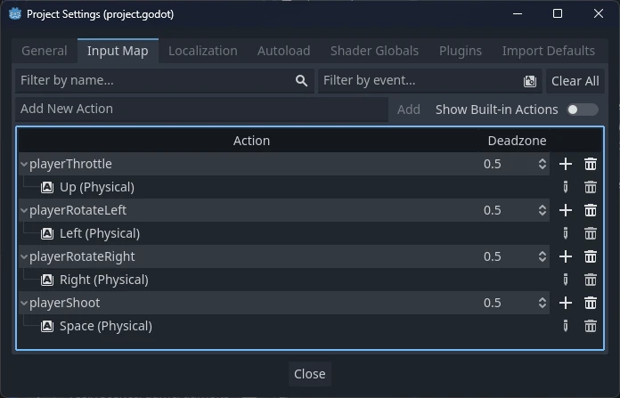 Input mapping