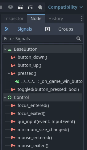 Button signals