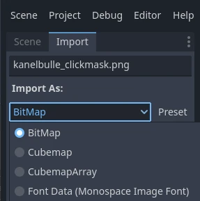 Import file as bitmap